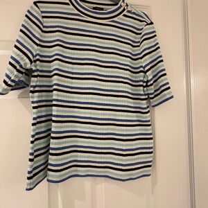 Striped Short Sleeve Top